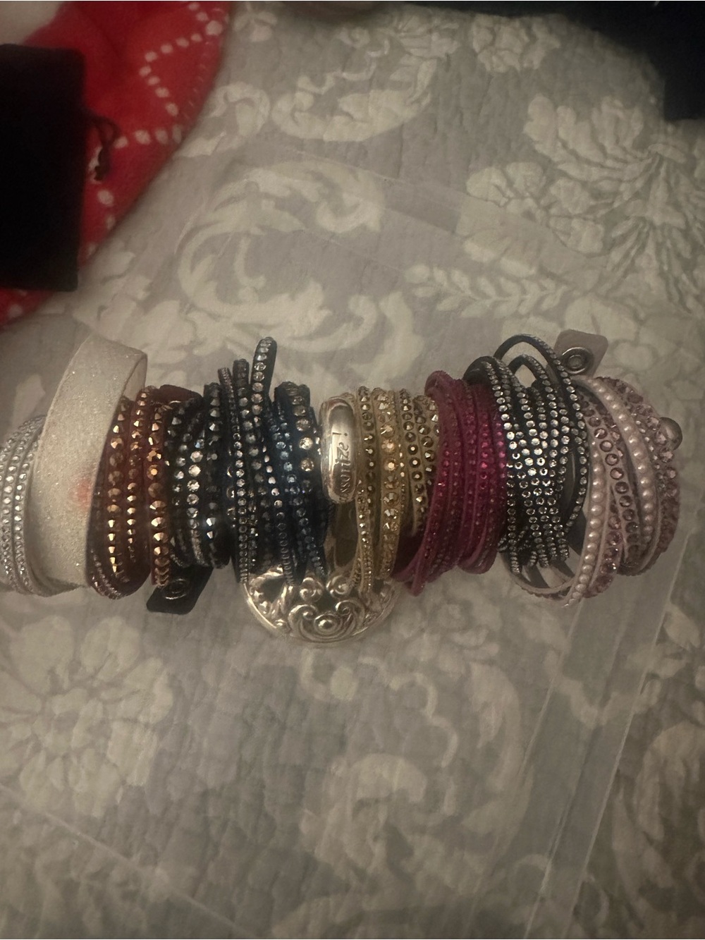 Swarovski Multi-Color Crystal Wrap Bracelet Set